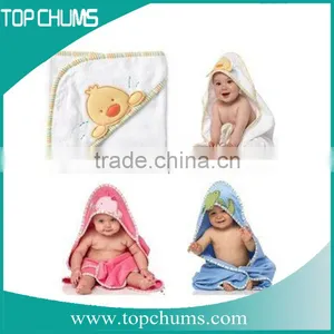 100% Cotton Soft Terry Embroidery Logo Bath Baby Hooded Towel thumbnail-1