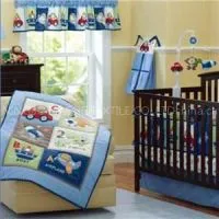 Cotton Material Embroidery 3D Baby Crib Bedding Set With Applique thumbnail-1