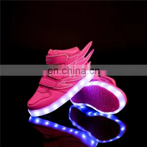 Wholesale Children Kid USB Rechargeable LED Luminous Light Shoes Kids thumbnail-5