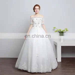 HS1605 Real Picture 2017 New Style Court Train Wedding Dress Bridal Gown thumbnail-1