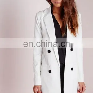 2016 Latest White Long Sleeve Fashion Ladies Blazer Designs thumbnail-4
