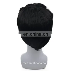 MCW-2355 New 2017 Synthetic Wig Black Short Straight Man Hair Wig Most Popular Singer Elvis Presley Cosplay Wig thumbnail-3