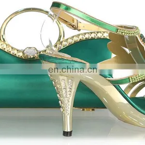 Hot Selling Green Heels Bridal Shoes thumbnail-1
