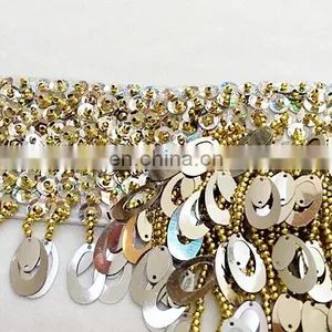 Y-2054 American Hot Sale Full Sequins Belly Dance Hip Scarf thumbnail-3