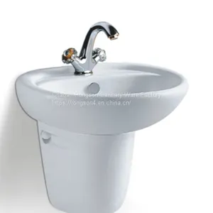 Bathroom Ceamic Wall Hung Semi Wall Hung Luxury Small Size Wall Mounted Sink thumbnail-1