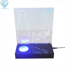 Hot Sale OEM Countertop Clear Acrylic Wine Dispaly With Light thumbnail-4
