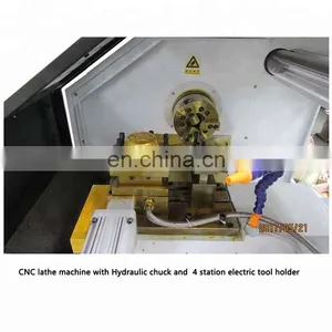 CK0640 Hydraulic Chuck Gsk Control Cnc Lathe Machine With Hydraulic Bar Feeder thumbnail-4