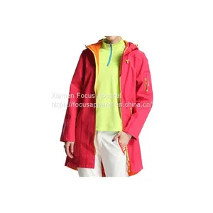 Waterproof Hiking Camping Long Sleeve Outdoor Gear Rain Jacket With Hoodies for Women thumbnail-3