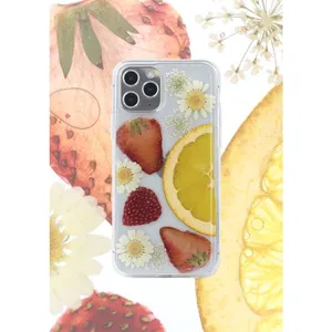 Glitter Phone Cover With Real Fruit Phone Case Epoxy Sticker IMD Phone Case Dried Fruits Mobile Case Mobile Cover thumbnail-2