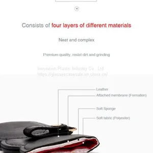Crush-resistant Portable Eyeglass Pouch; Lovely Protective Case for Sunglasses Clips thumbnail-2