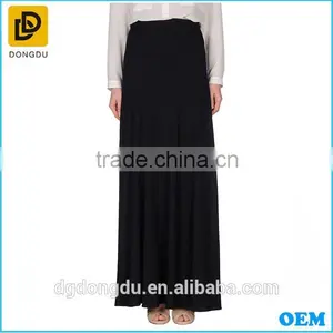 Latest Design Black Maxi Long Chiffon Skirts Wholesale thumbnail-2