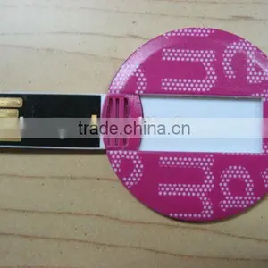 Customized OEM LOGO Bulk Round Card Usb/mini Card Usb Flash Drive/circle Card Usb Flash Drive thumbnail-1