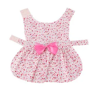 Pet Clothes Supplies Wholesale Manufacturers Pet Summer Dress Bow Knot Floral Skirt Girl Dog Dress Skirt thumbnail-2