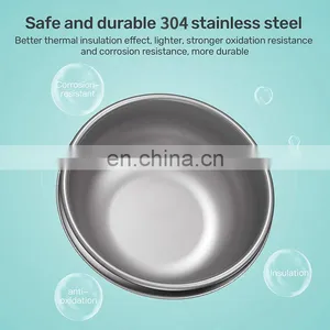 Baby Bowls Stainless Steel-Toddler Dishes-Kids Feeding Bowls-Suction Cup Bowl With Lid thumbnail-4