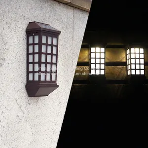 Solar Panel Wall Lamp Light Sensor Wall Light Waterproof Solar Powered Sunlight For Patio Garden Warm/Cold Lighting thumbnail-1