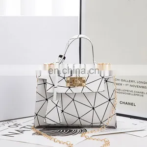 2021 Rhombus Lock Chain, Shoulder Messenger Female Bag Office Line Women New Arrive Handbag Purse Cross Body Purse/ thumbnail-4