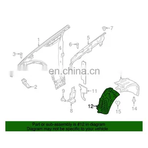 OEM LR082848 LR082850 Front Fender Liner Splash Guard for Land Rover Discovery 4 2017-2021 thumbnail-4