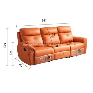 New Space Capsule Leather Function Sofa Modern Minimalist Living Room Three-Seat Electric Function Sofa thumbnail-4