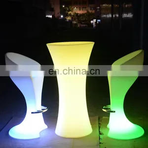 Led Buffet Table /Led PE Light Up Chair for Restaurant Discotheque Pub Used Glowing Bar Table thumbnail-1