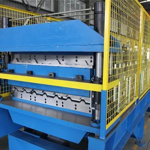 Corrugated Panel Standing Seam IBR Roof Sheets 2 Profiles in 1 Machine Double Layer Roll Forming Machine thumbnail-3