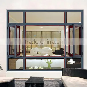 Heat Insulation Aluminum Casement Windows Decorative House Windows thumbnail-1
