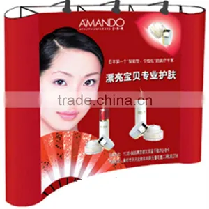 Curve Pop up Stand Display,Pop up Backdrop for News Conference thumbnail-1