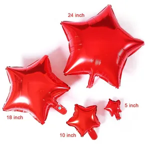 Factory Direct Party Decoration 24/5/10/18inch Balloons Five-pointed Mylar Helium Star Aluminum Foil Balloon thumbnail-4