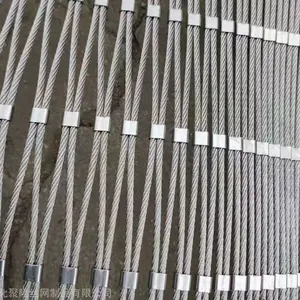 304 316 Flexible Ferrule Buckle Stainless Steel Wire Rope Mesh Construction Protective Net Site Wire Mesh thumbnail-5