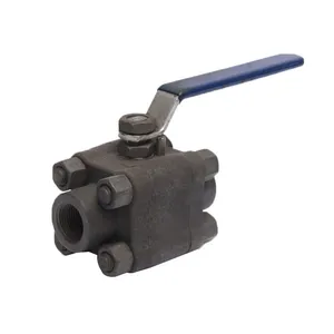 High Quality Three Piece Threaded Forged Steel Ball Valve thumbnail-4