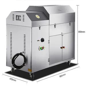 SN-QDMECH Stainless Steel Automatic Peanut Roaster Nut Roasting Machine Soybean Roaster Machine Food Industry Use thumbnail-5