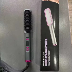 Electric Hair Straightening Brush — 40W, Dual Voltage 110-240V, Portable Hair Styler thumbnail-3
