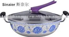 Classic Enamel Wok With Double Ears thumbnail-1