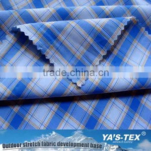 Free Sample Available Shirt Fabric Yarn Dyed Woven Polyester Spandex Shirt Fabric thumbnail-1