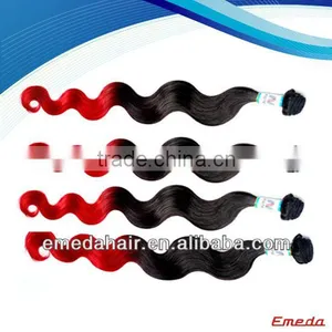 Wholesale Double Wefts Full Cuticle and Tangle Free 10"-30" Colored Two Tone Weave Hair thumbnail-1