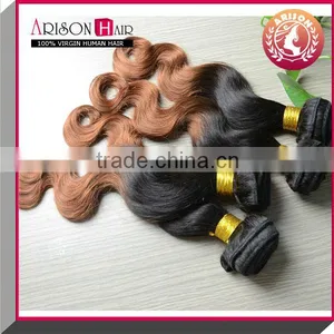 2014 Best Sale 100% Virgin Remy Brazilian Body Wave Ombre Color Jumbo Braiding Hair Extensions1B/33 thumbnail-3