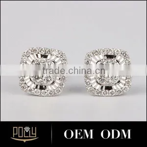 Bright CZ Stone Silver Earring Earring Led thumbnail-1