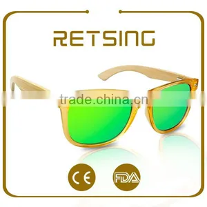 Laser Logo Wooden Sunglasses Bamboo Sunglasses Wholesale thumbnail-2