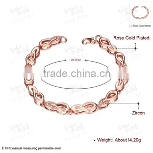 Exquisite Fashion 18k Rose Gold Jewellery Bracelet Hand Chain for Men thumbnail-4