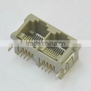 Side Entry RJ45 Multi-port Modular PCB Jack thumbnail-1