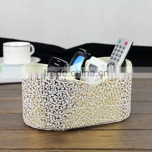Pu Faux Leather Funny Cell Phone Holder for Desk , Remote Control Desk Organiser for Home and Office ,hotel in Daily Needs thumbnail-5