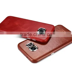 Original Icarer Vintage Series High Quality Real Leather Rubber Back Case for Samsung S7 Edge MT-5682 thumbnail-6