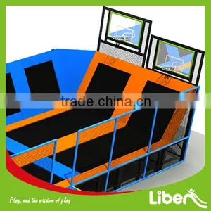 Matching Excited Basketball Hoop Rectangle Kids Trampoline Bed thumbnail-5