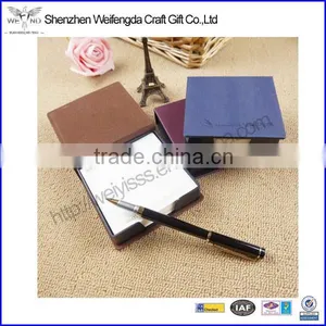 Hot Sale High Quality Logo Custom Italian PU Memo Pad Holder thumbnail-1