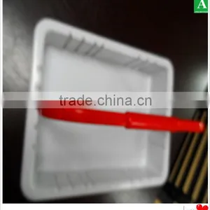 White ps Plastic Vacuum Forming Thick Custom Serving Handle Tray thumbnail-4