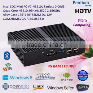 Mini PC Desktop Computer With Pentium Quad Core N3510 N3520 HD Graphics 500G Harddisk 2G RAM thumbnail-2