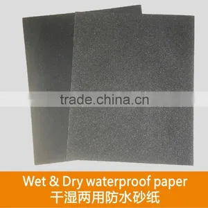 Wet & Dry Waterproof Paper Black Silicon Carbide C Kraft Paper Backing Resin Over Resin for Damp Smoothing of Automotive Bodies thumbnail-1