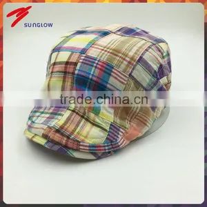 Wholesale Custom Made Checked Cotton Ivy Hat thumbnail-1