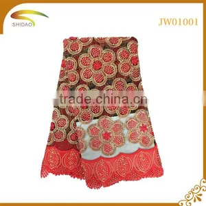 High Quality Latest Italian 3D Embroidery Silk Fabric Market in Dubai Wholesale thumbnail-1