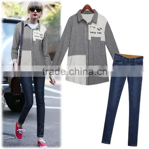 2015 Latest Ladies Fashion Design Heavy Stitching Thick Thread Sewing Jean Hottest Women Denim Jeans Wholesale Made in China thumbnail-3