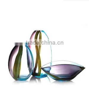 Colored Glass Vases Home Decoration thumbnail-1